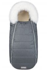Дитячий конверт на овчині доречі Baby XS Графітовий з опушкою, (-20°C)